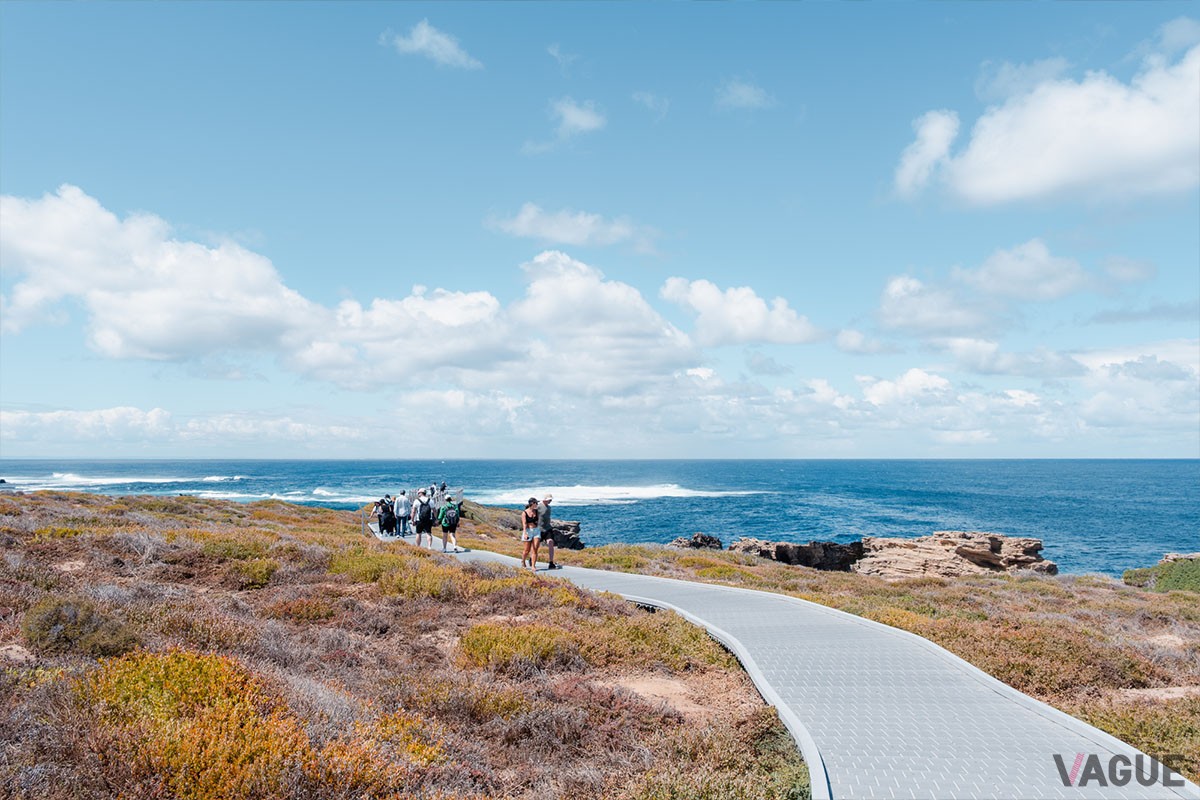 ロットネスト島の最西端のブラミン岬へ続くボードウォーク