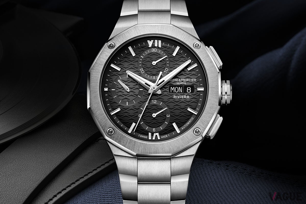 「ボーム＆メルシエ リビエラ クロノグラフ ブラック デイデイト 10825」（61万500円 消費税込）
