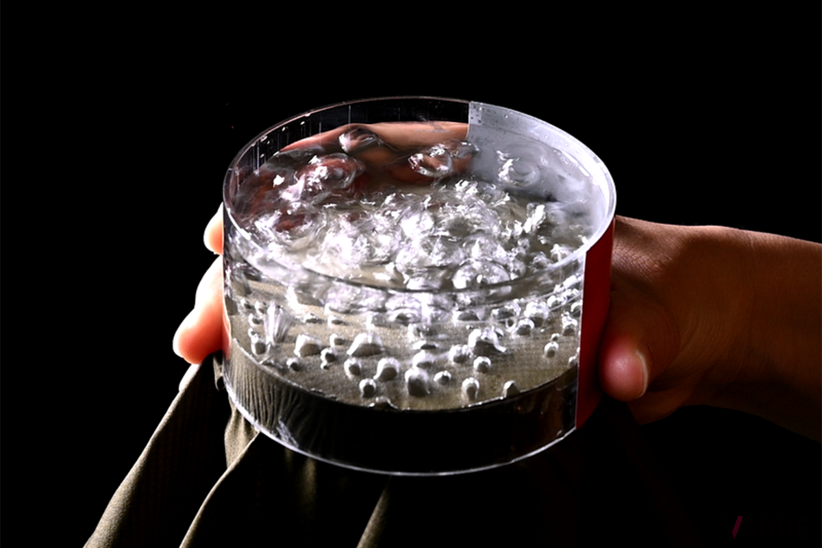 余分な撥水剤を飛ばす後処理