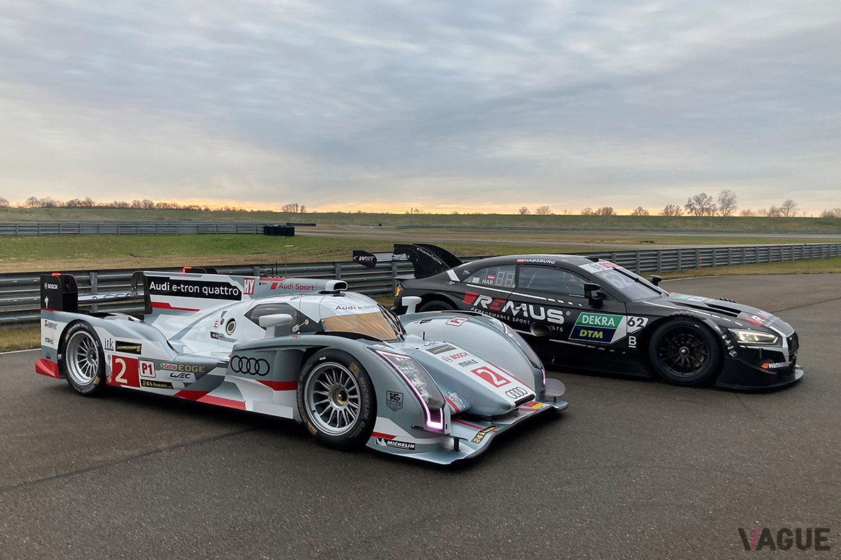 アウディはハイブリッドレーシングカーの「R18 e-tronクワトロ」やDTM参戦マシンの「RS 5 DTM」など、レーシングカー販売プログラムを展開