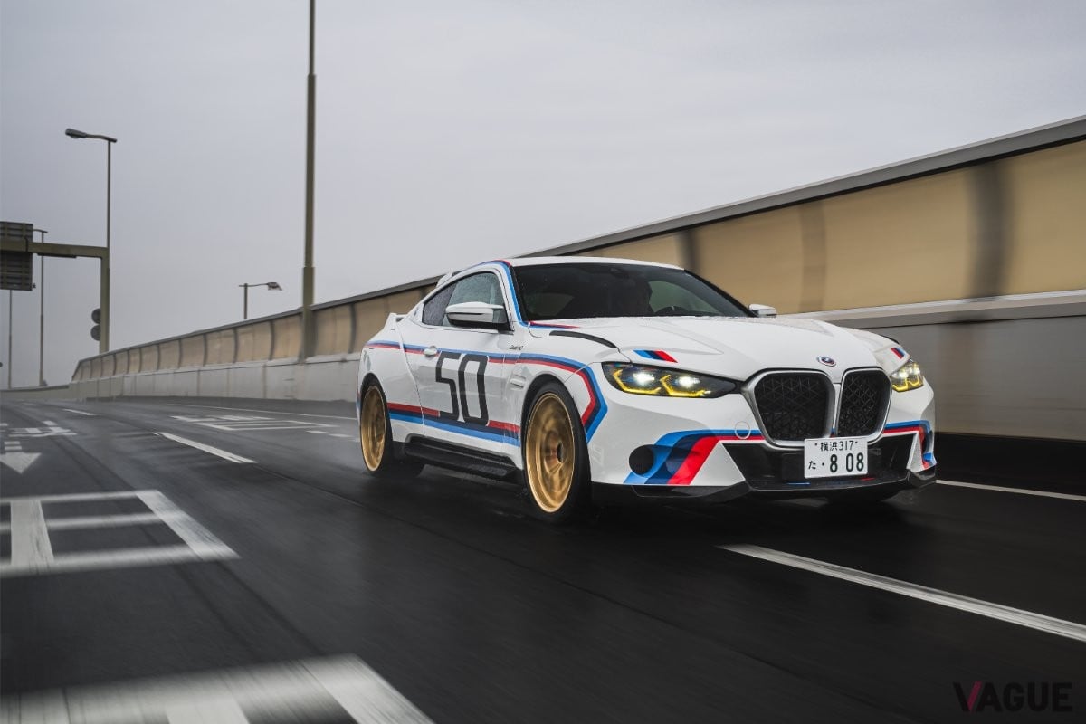 スタディ会長・鈴木“BOB”康昭氏が所有するBMW「3.0 CSL(#15/50)」。ナンバー付きで公道を走る、極めて希少な一台