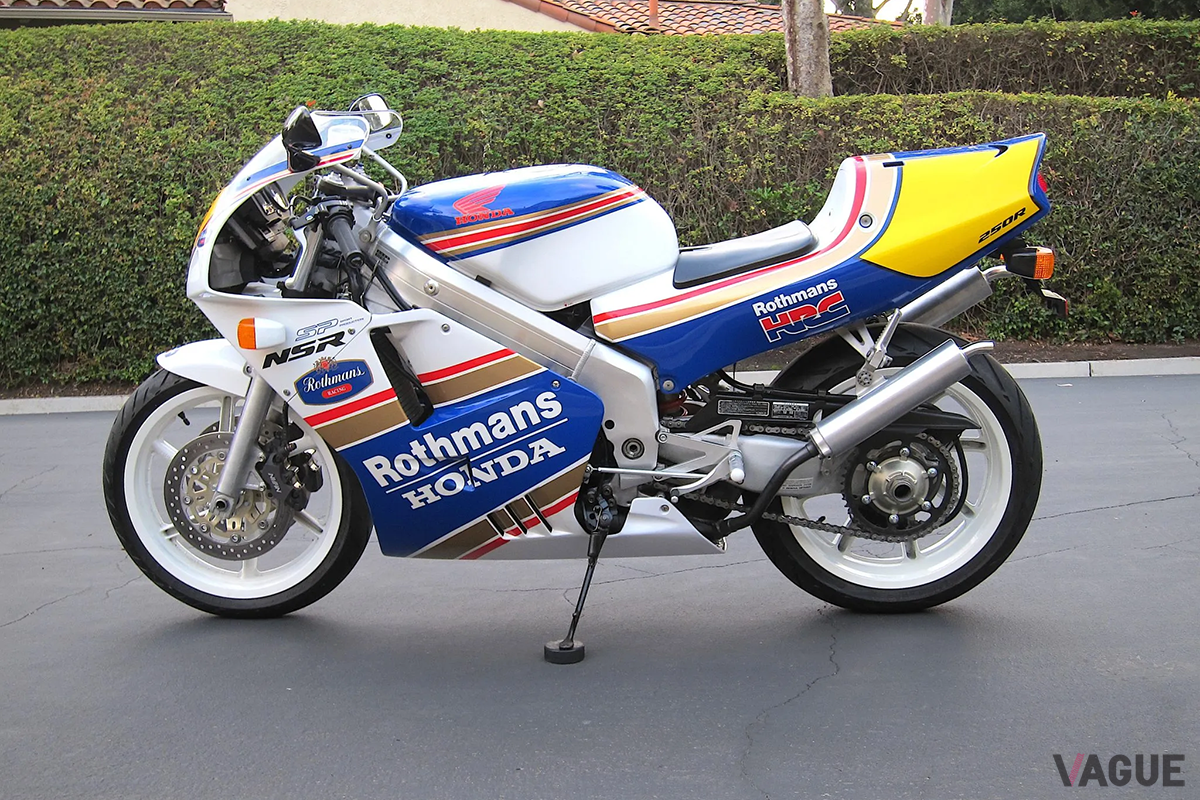 米国オークションに登場、高値で落札された1994年式ホンダ「NSR250R SP ロスマンズ」