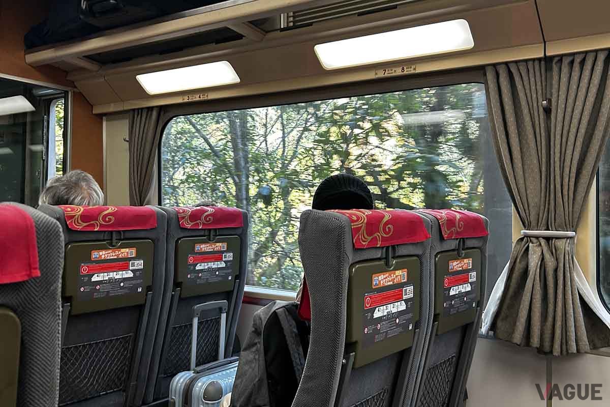 特急「こうや」の車内