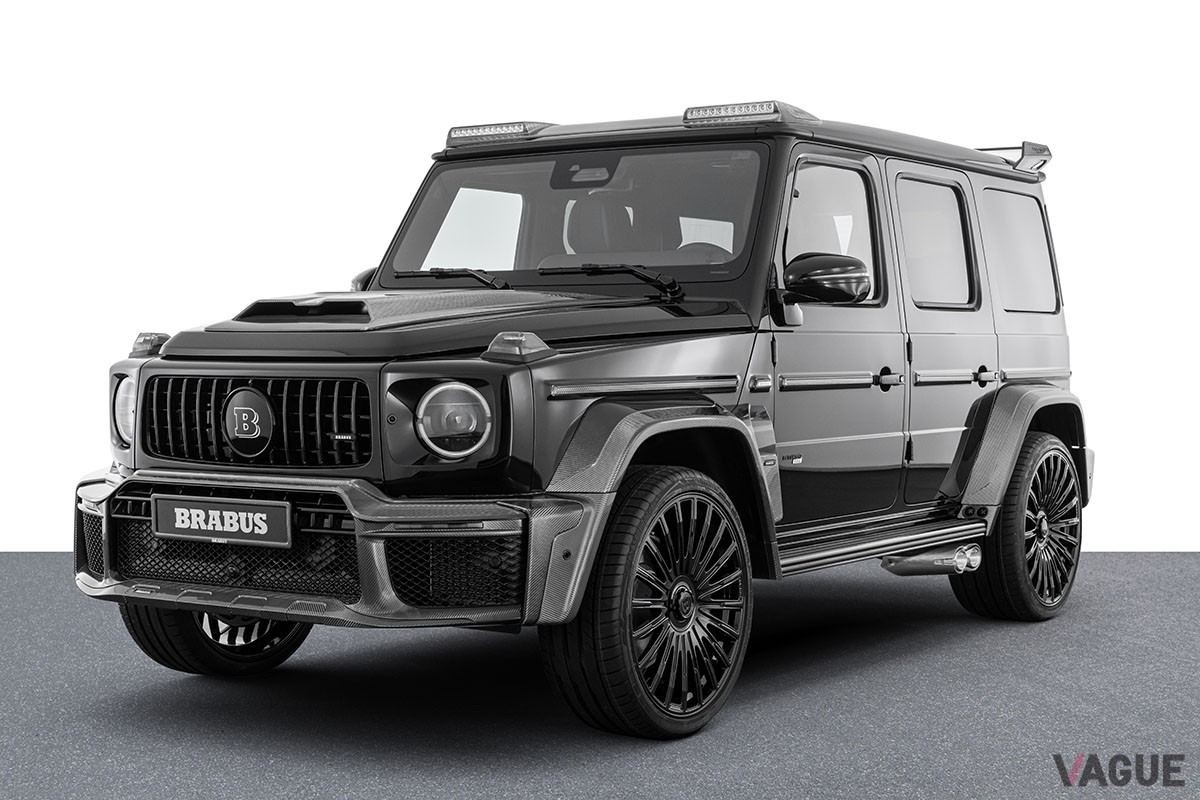 ブラバスコンプリートカーのなかで人気が高いのはGクラス。AMG G63ベースのワイドスターだ