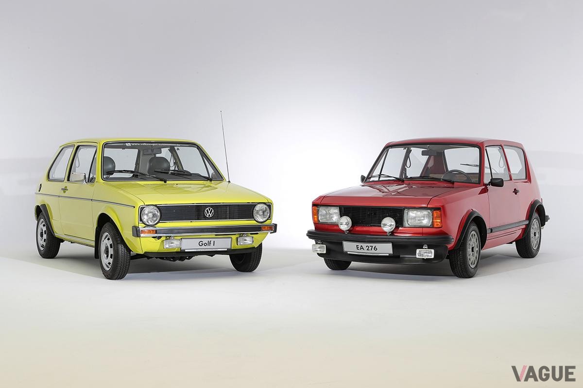 VW初代「ゴルフ」（写真左）と、1969年に制作されたコンセプトモデル「EA276」