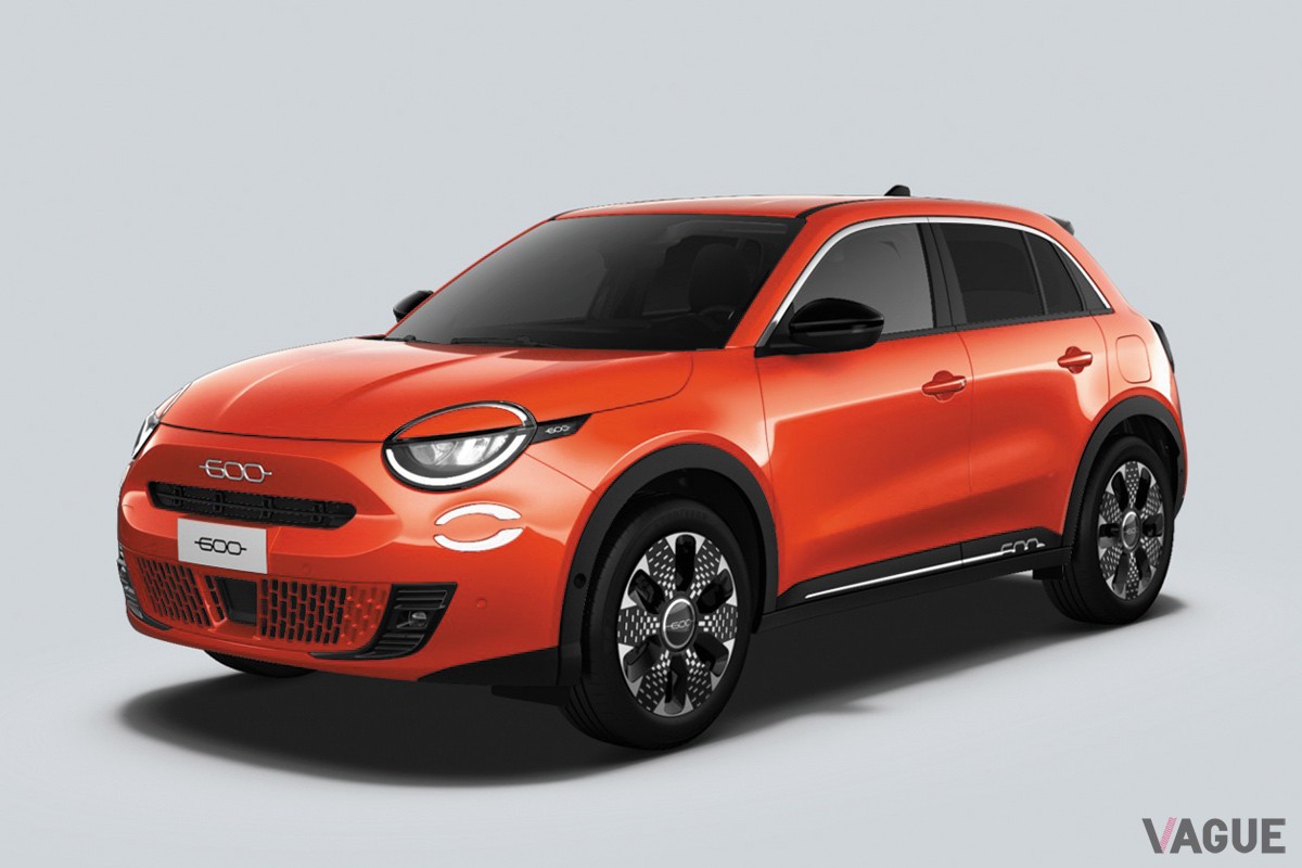 フィアット新型「600ハイブリッド」のサンセット オレンジ