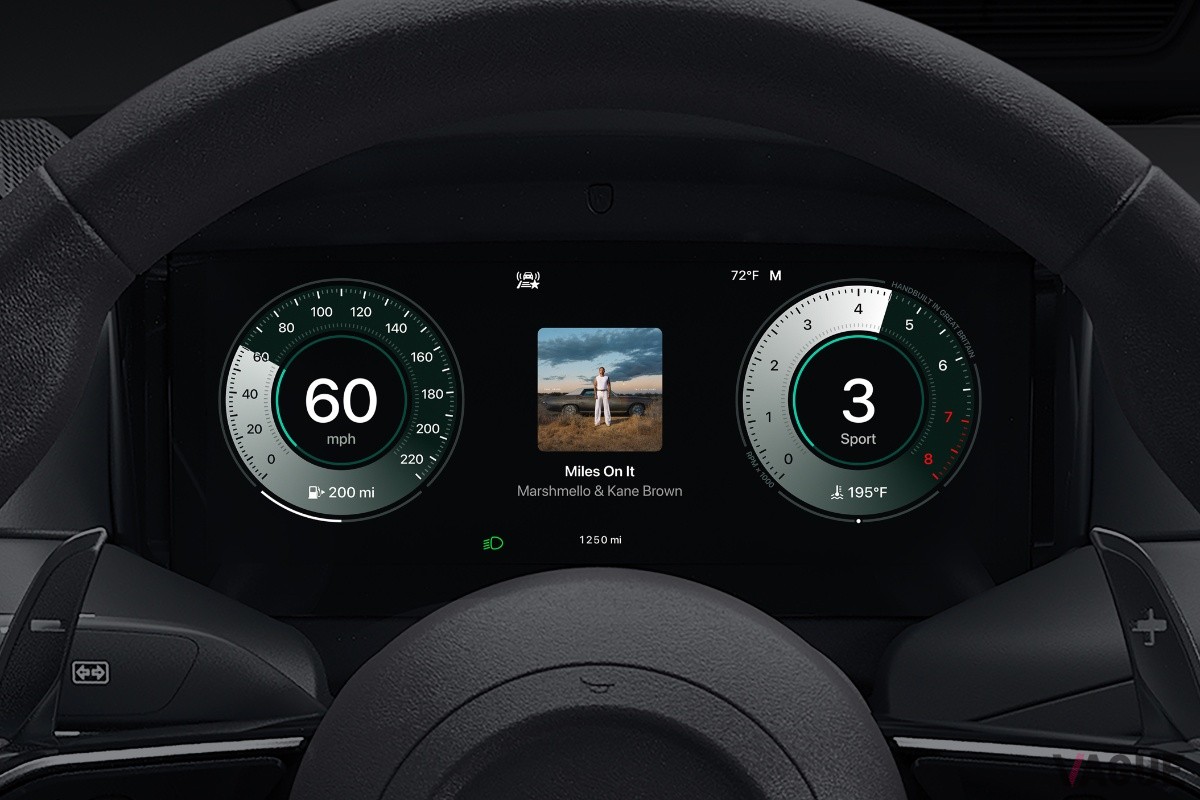  iPhoneと連携した「CarPlay Ultra」により、アストンマーティン「DBX」のメーターパネルも自在にカスタマイズ可能に