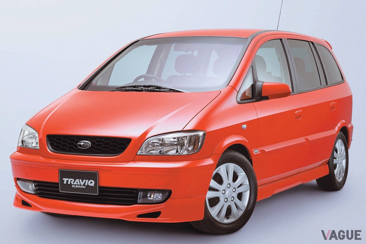 2001年に発売されたスバル「トラヴィック」。オペル初代「ザフィーラ」のOEM車だった