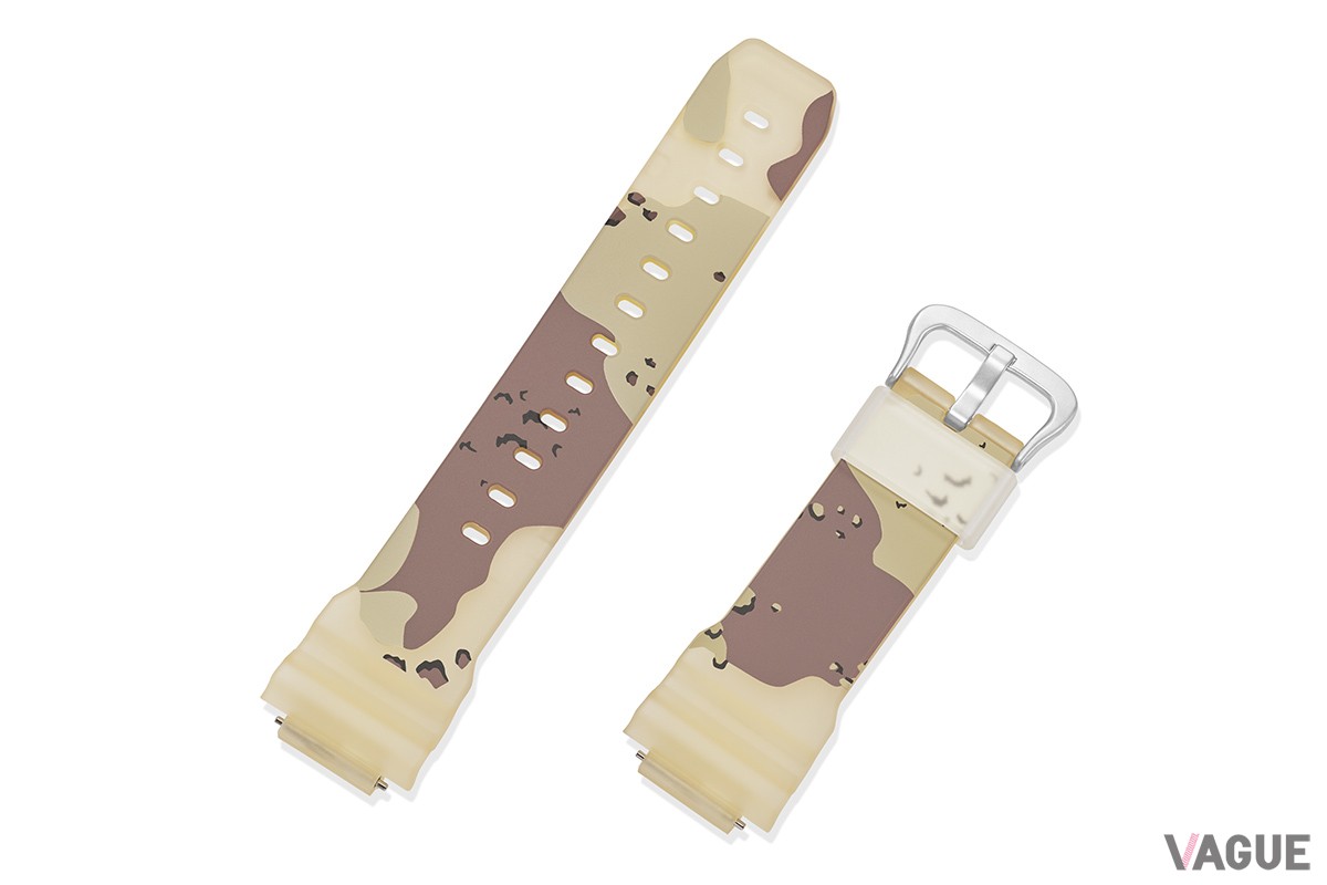 付け替え用バンド。こちらはブラックのタイガーカモ柄