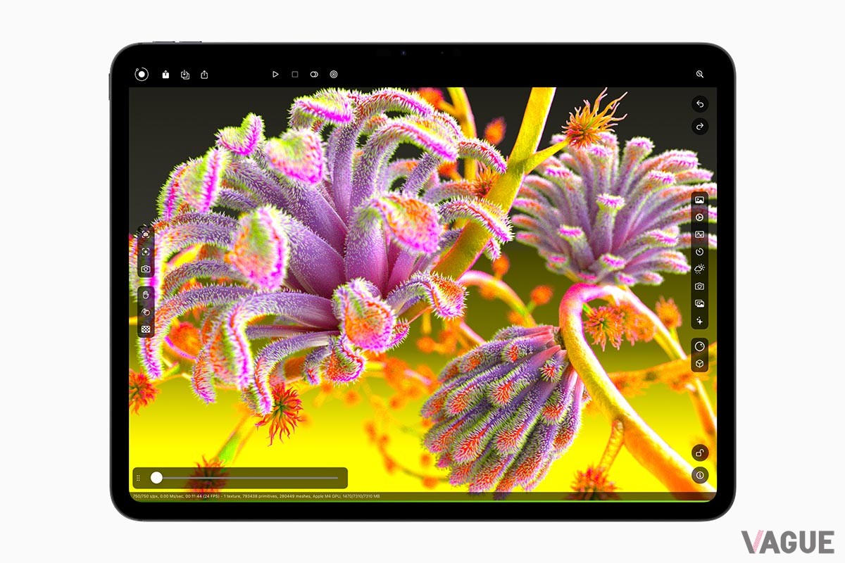 Apple史上最も薄く、重量も持ち運びに便利な軽さのiPad Pro。13インチは薄さ5.1mm
