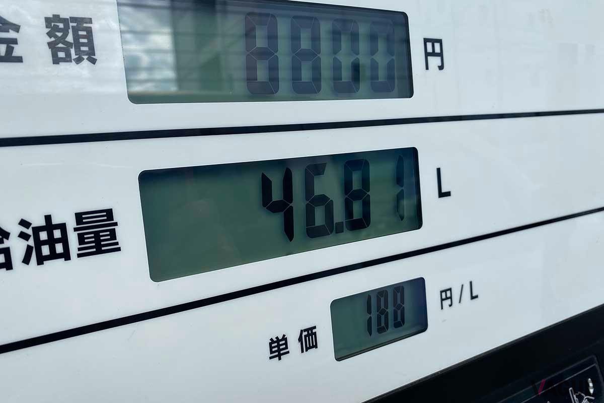 2025年7月14日時点で、レギュラーガソリンの店頭現金小売価格は1リッター173.2円、ハイオクガソリンは184.0円／Lだ