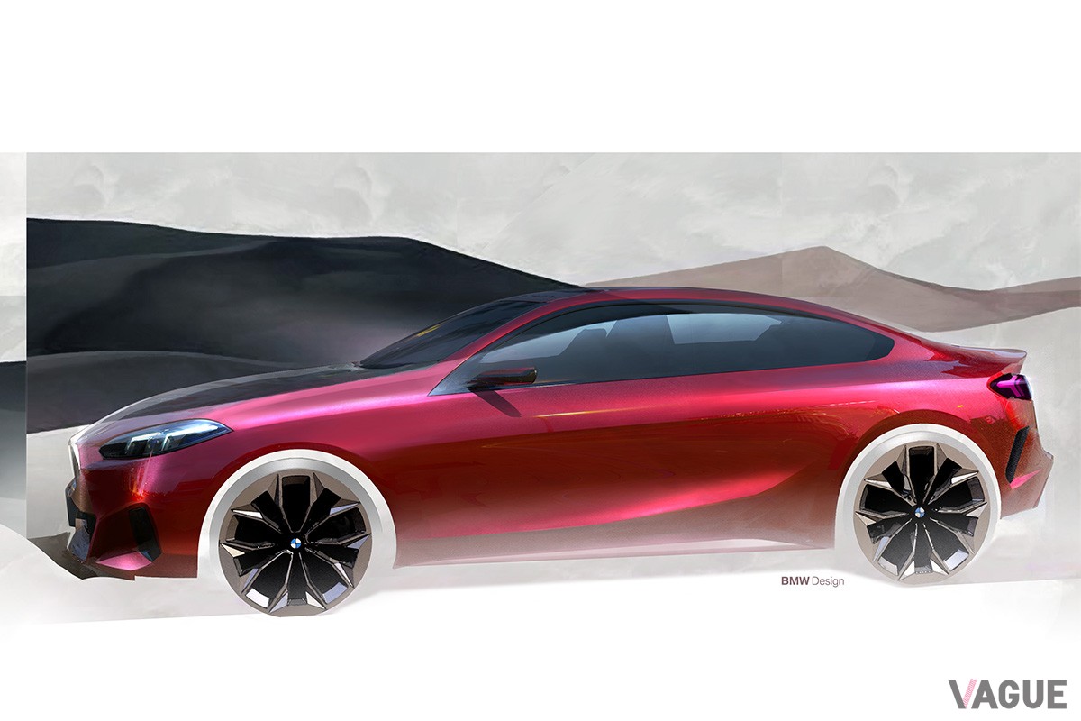 BMW新型「2シリーズ グランクーペ」のデザインスケッチ