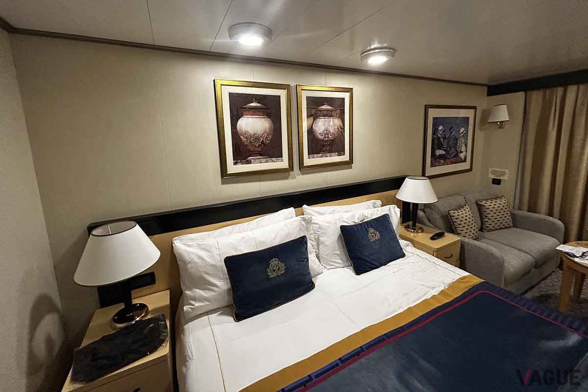 今回宿泊した部屋。バルコニーがついた「ブリタニア・バルコニー（海側）」という部屋だった