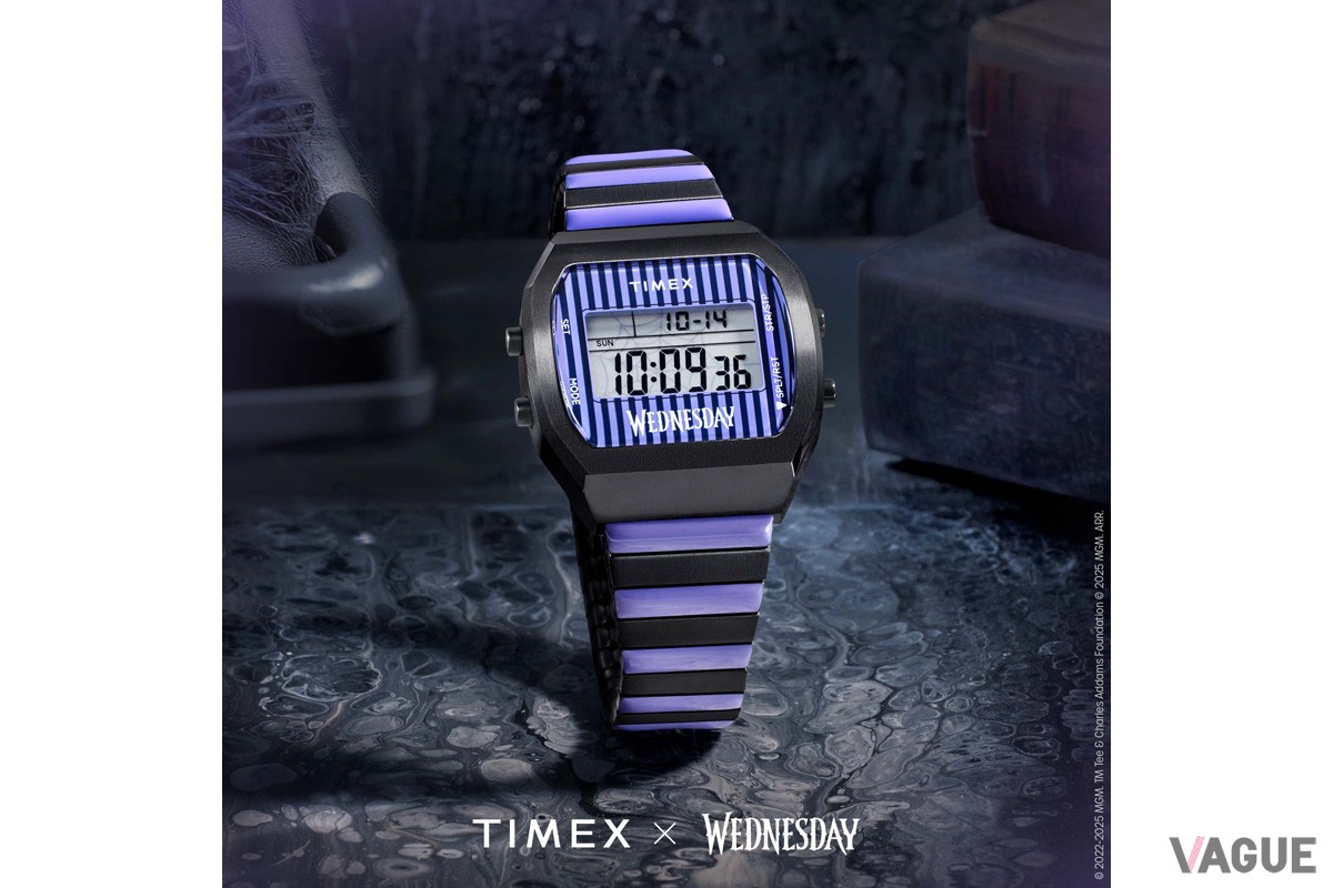 ミステリアスなディテールが散りばめられた、デジタルモデルの「Timex x Wednesday T80」
