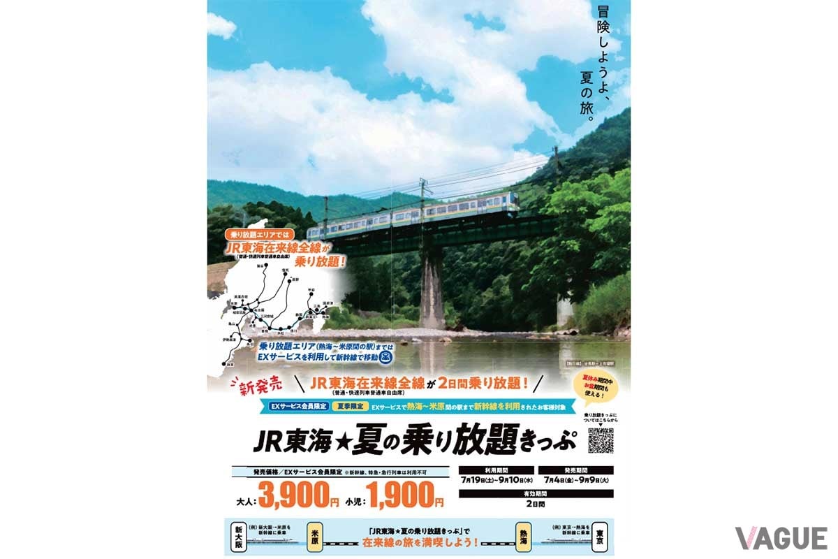 「JR東海・夏の乗り放題きっぷ」のポスター