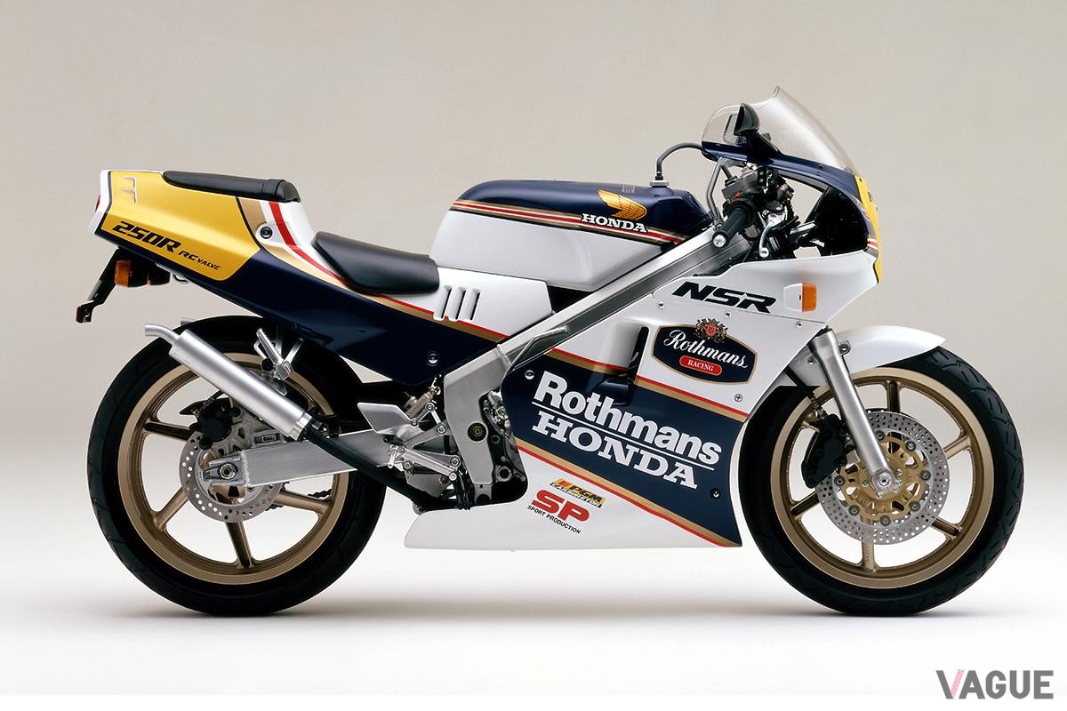 1988年3月に登場した「ホンダNSR250R SP」。世界初のマグネシウムホイールを標準装備した