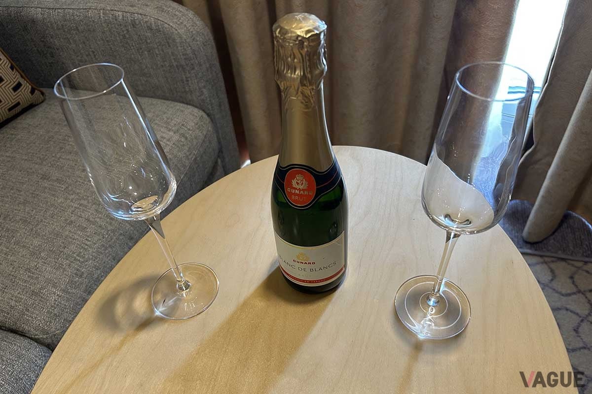 ウエルカムドリンクのシャンパン