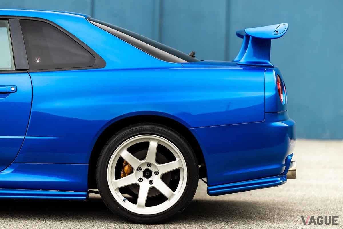 米国オークションに登場した2000年式R34型「スカイラインGT-R」。18万8300km走行の個体だ
