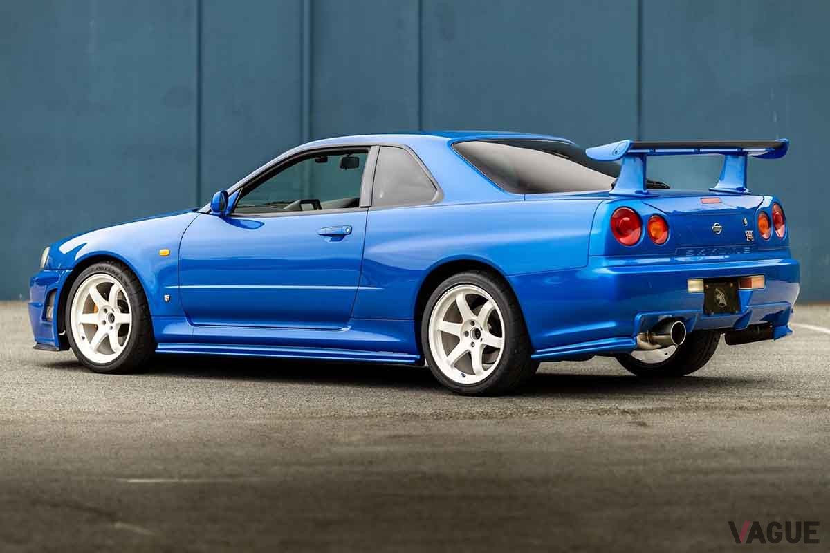 米国オークションに登場した2000年式R34型「スカイラインGT-R」。18万8300km走行の個体だ