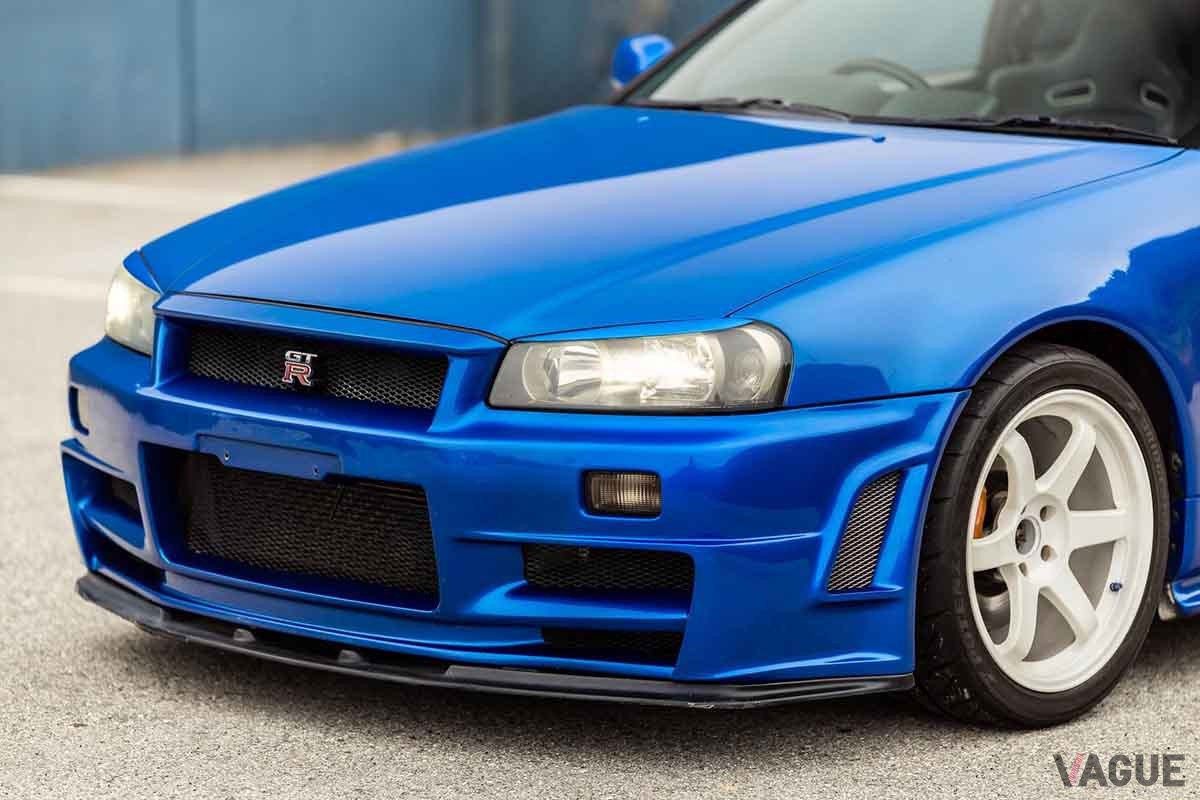 米国オークションに登場した2000年式R34型「スカイラインGT-R」。18万8300km走行の個体だ