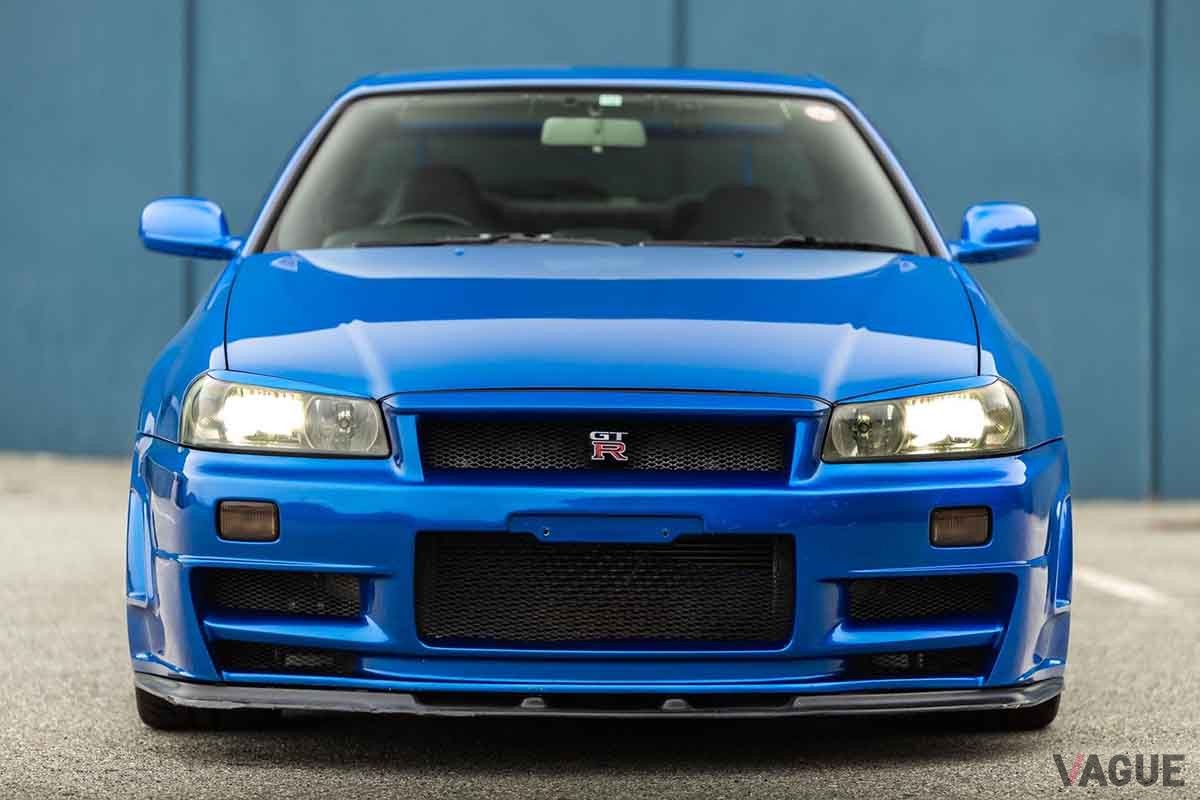 米国オークションに登場した2000年式R34型「スカイラインGT-R」。18万8300km走行の個体だ