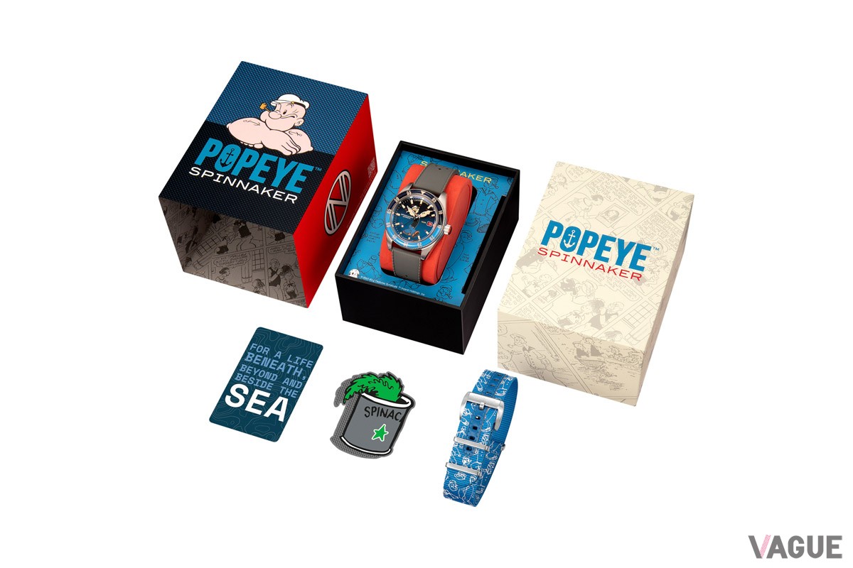 「ポパイ ブルー」は世界限定730本で、“ポパイ”のイラストが施された特製BOXを用意され、シリアルナンバーカードを付属（ポパイ ブルー）