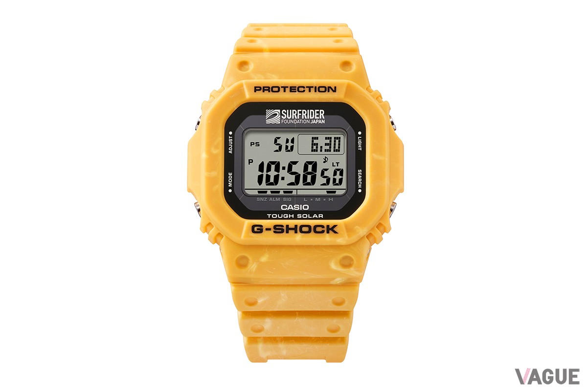 「G-SHOCK SURFRIDER FOUNDATION JAPAN コラボレーションモデル G-5600SFJ」（2万900円 消費税込）