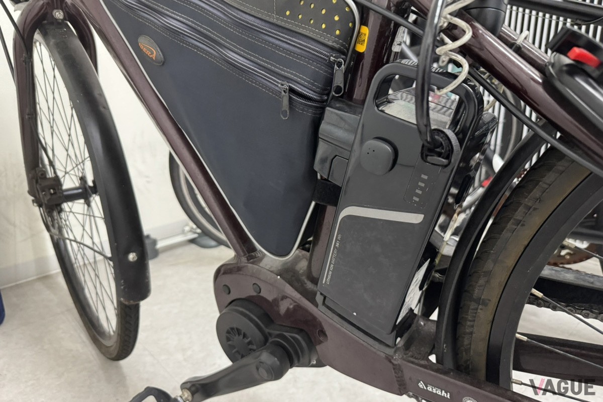 実際に自転車に貼り付けたTile Sticker