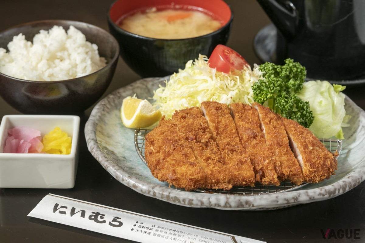 黒豚ロース定食3500円。ゴハン、お味噌汁、お新香つき