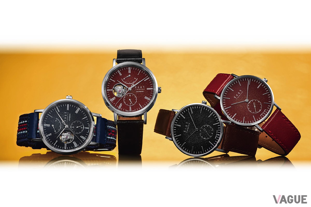 ダイヤルカラーは黒と赤、ストラップも豊富に用意される