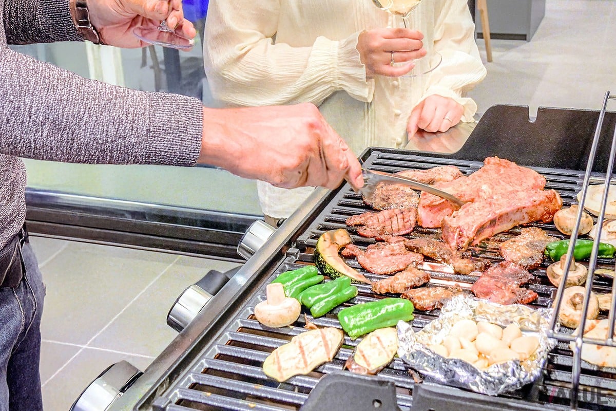 テラスではBBQも