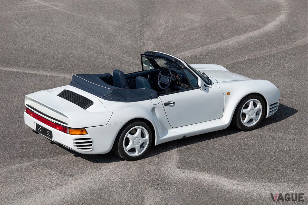 不慮の事故から世界で唯一のオープン仕様に生まれ変わったポルシェ「959スピードスター」（C）RMサザビーズ