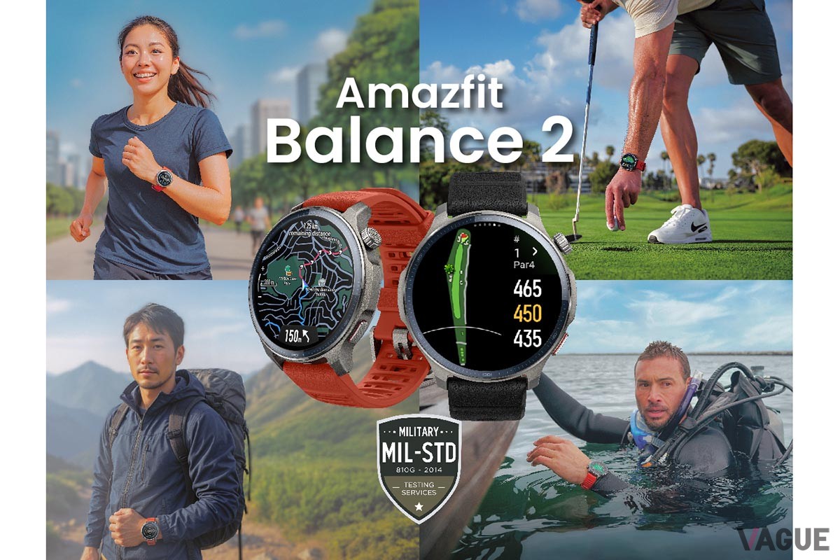 毎日の健康管理からスポーツアクティビティ、ライフスタイルまで広くカバーする「Amazfit Balance 2」はブランドを代表するフラッグシップモデル