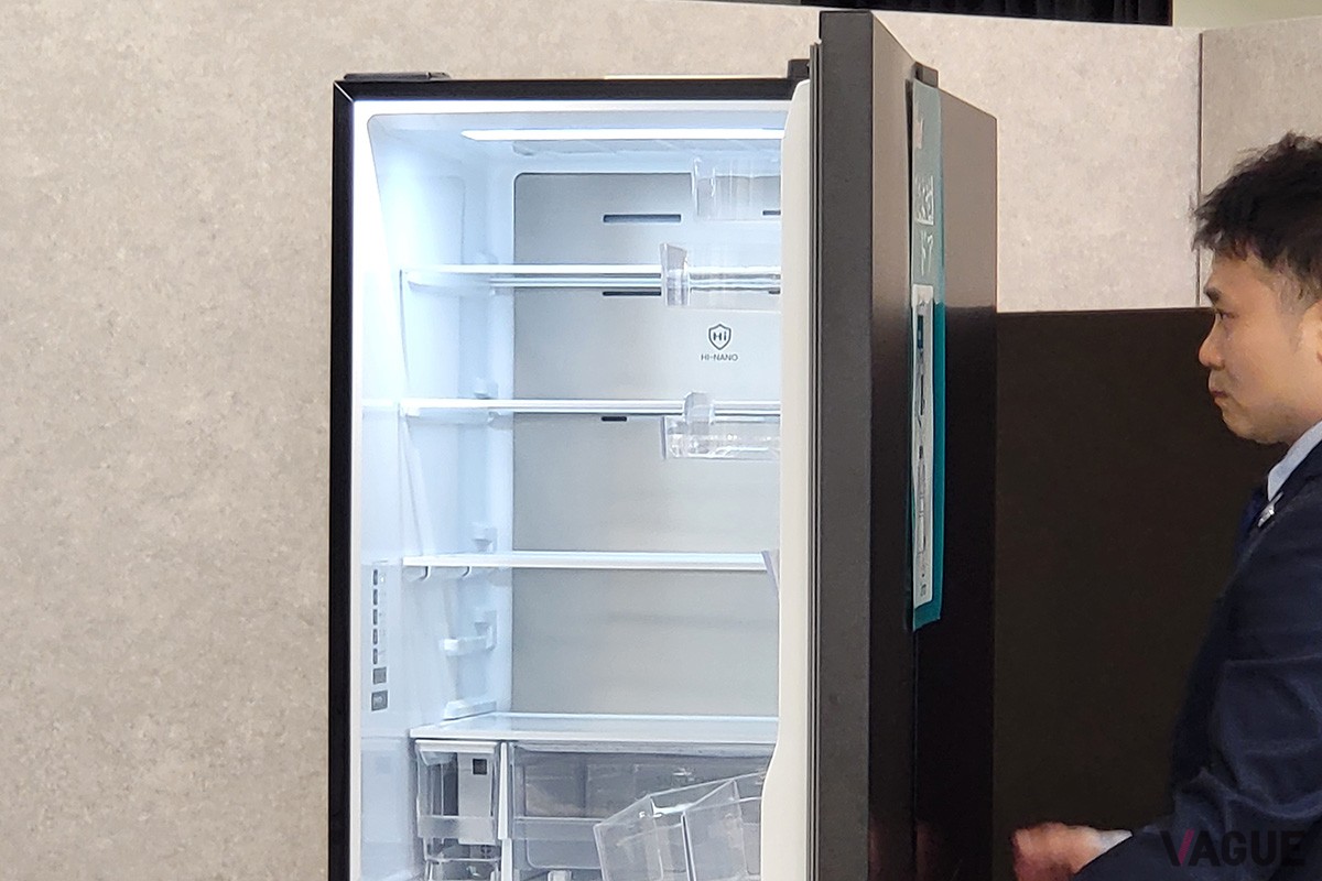 今年4月に開催されたハイセンスのファミリーユースの冷蔵庫発表会の様子