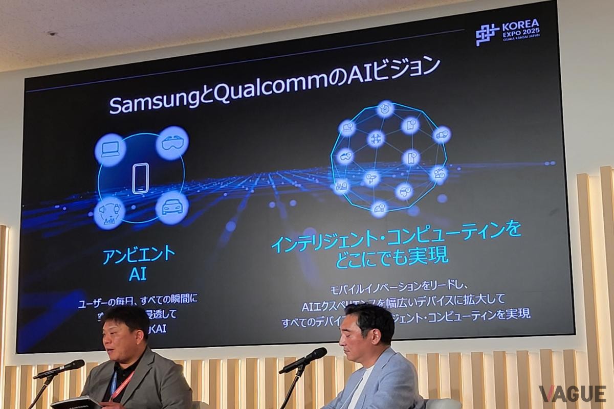サムスン電子（韓国本社）とクアルコムコリアのAIビジョン。ユーザーの立場に立って実生活に役に立つAI、簡単に使えるAI、安心して使えるAIを具現化してくのにタッグを組む