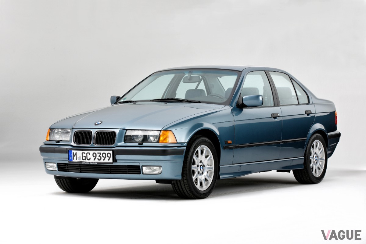 空力を意識した流麗なデザインへと進化した「E36型」。内外装の質感が大幅に向上し、プレミアムセダンとしての地位を確立した