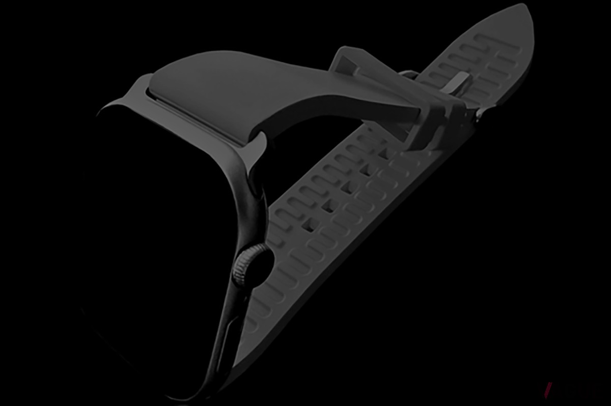 「MinZ FKM mono Band for Apple Watch 49mm/46mm」ブラック(7700円 消費税込)