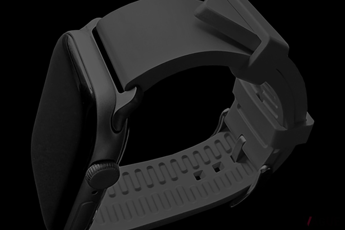 「MinZ FKM mono Band for Apple Watch 49mm/46mm」ブラック（7700円 消費税込）