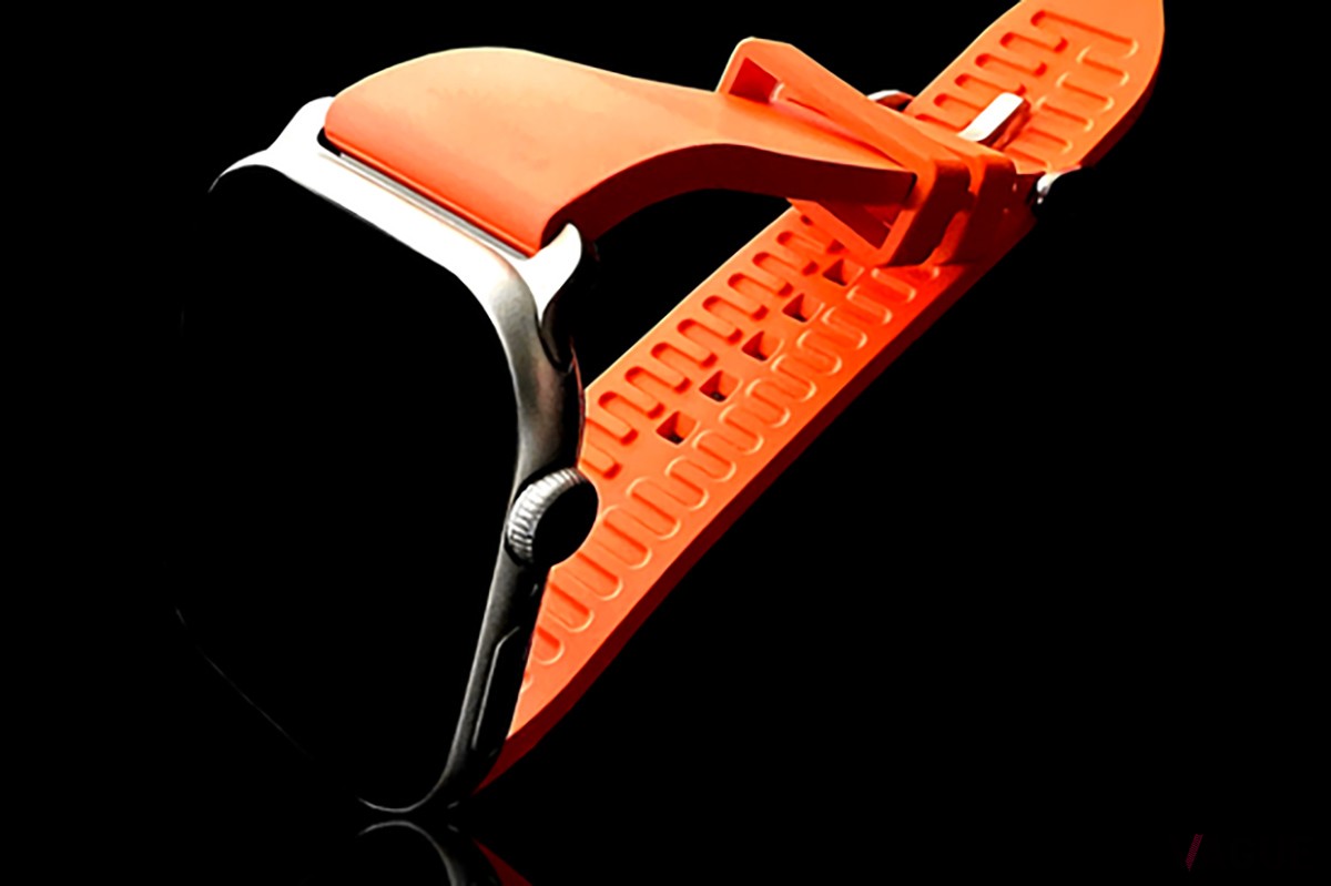 「MinZ FKM mono Band for Apple Watch 49mm/46mm」インターナショナルオレンジ(7700円 消費税込)