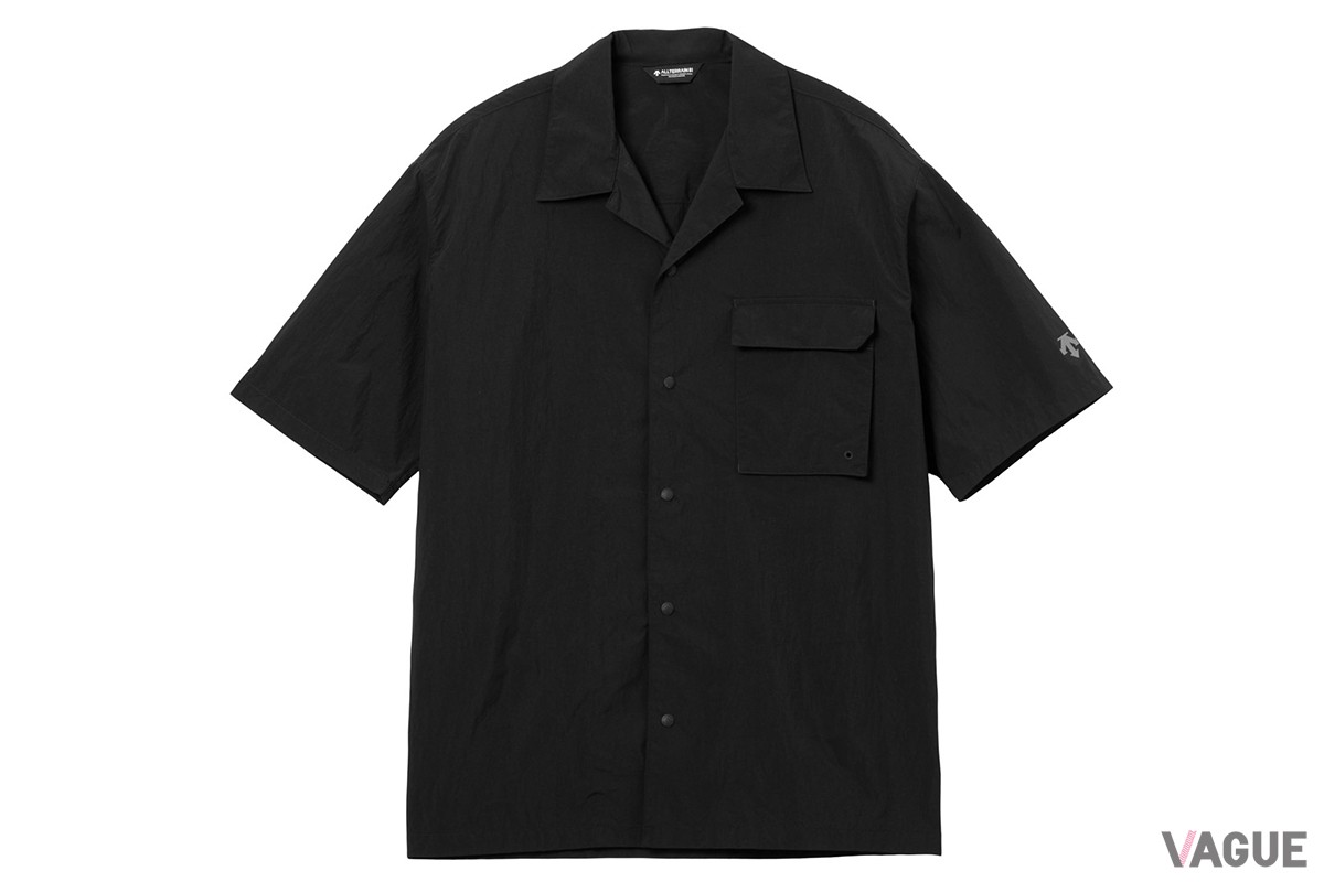 WOVEN TASLAN H／S SHIRT：ブラック