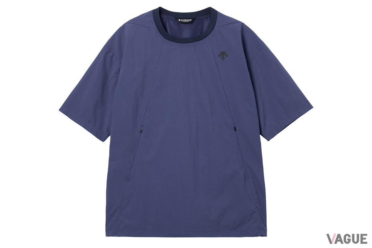 WOVEN TASLAN H／S TEE：ムーンライトブルー