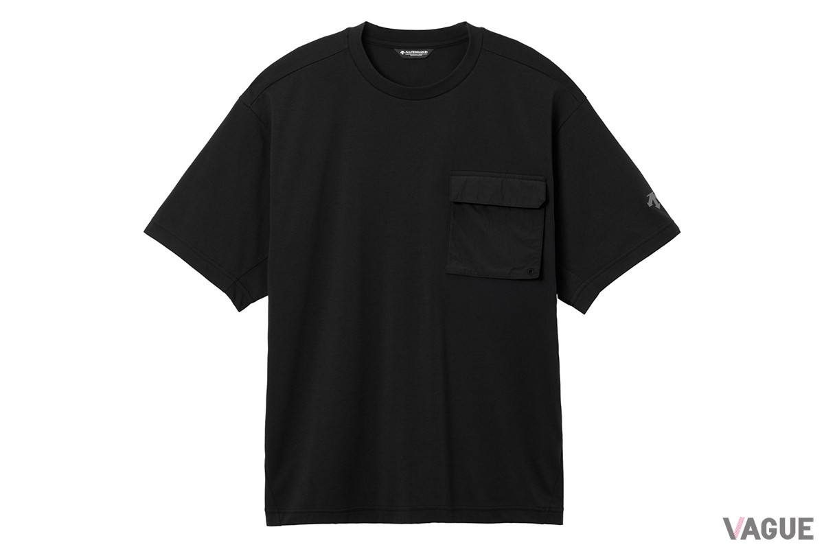 CL WOVEN POCKET H／S TEE：ブラック
