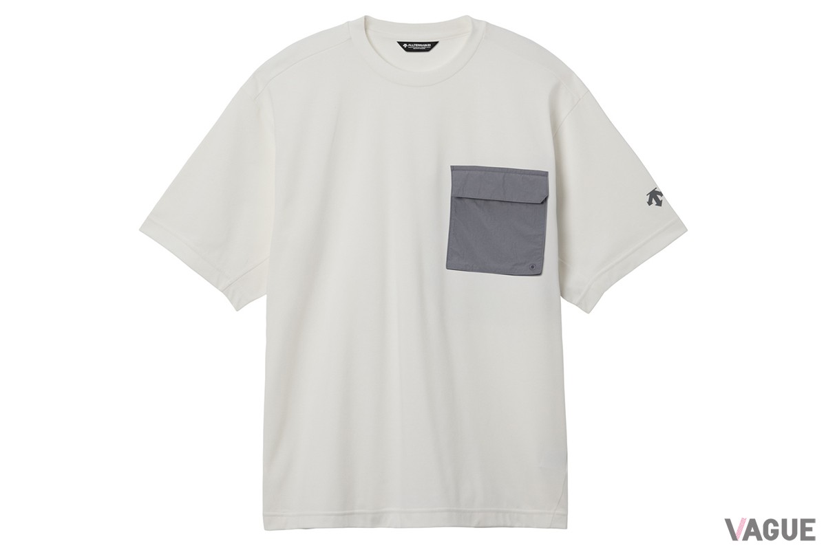 CL WOVEN POCKET H／S TEE：エグレットホワイト