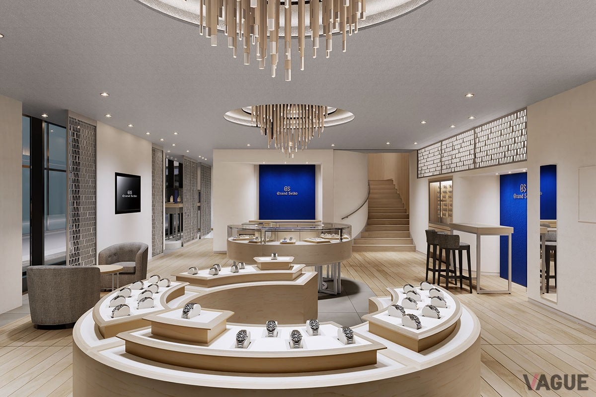 日本独自の美意識と洗練を感じさせる内装設計もグランドセイコーのブランドメッセージに通じるもの