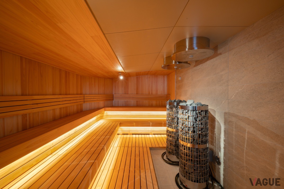 ヒノキ材に徹底的にこだわった4種類のサウナルーム