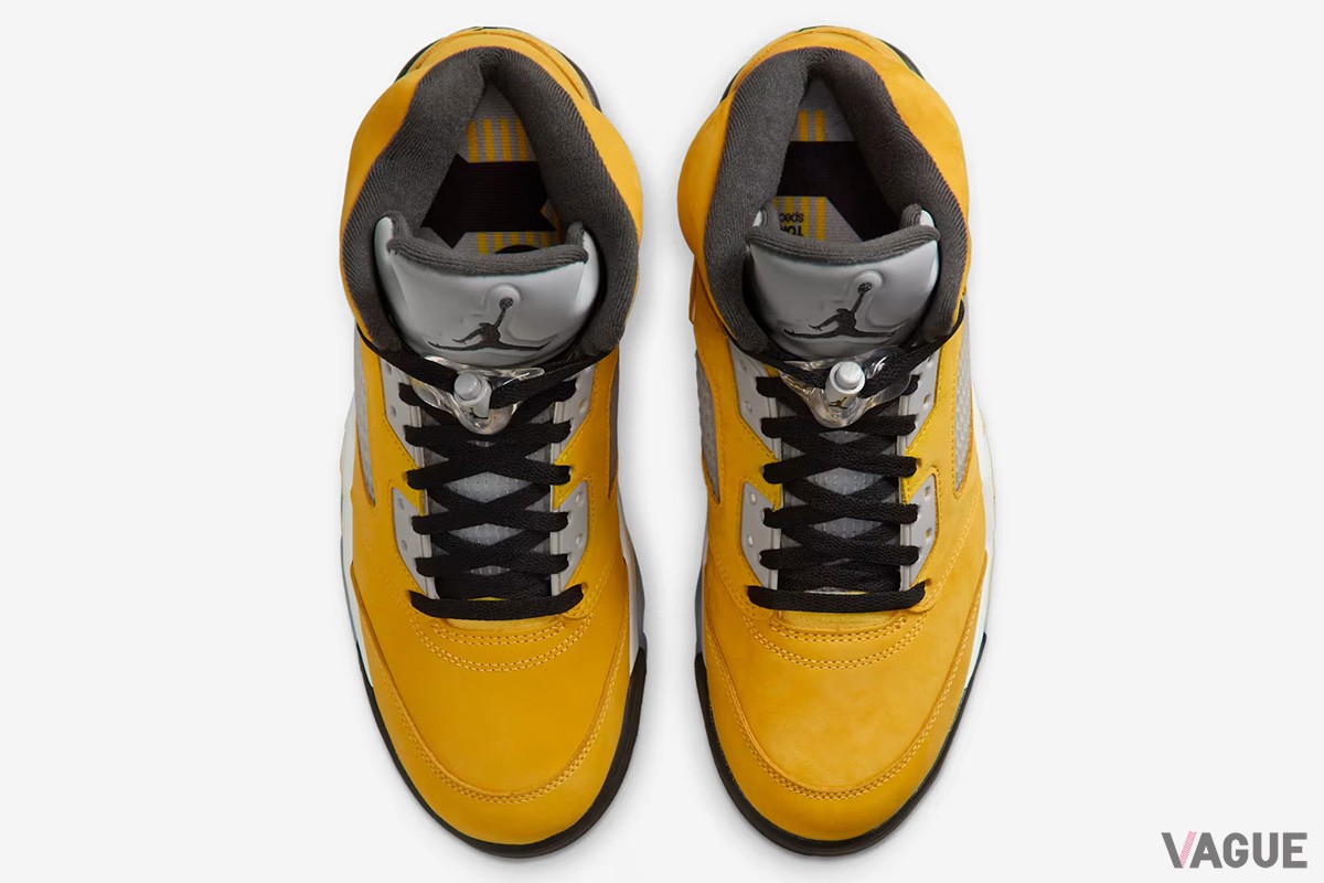 名作バッシュ「エア ジョーダン 5」の人気カラー“Varsity Maize and Wolf Grey“が待望の復刻