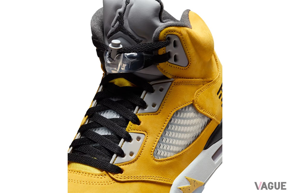 名作バッシュ「エア ジョーダン 5」の人気カラー“Varsity Maize and Wolf Grey“が待望の復刻