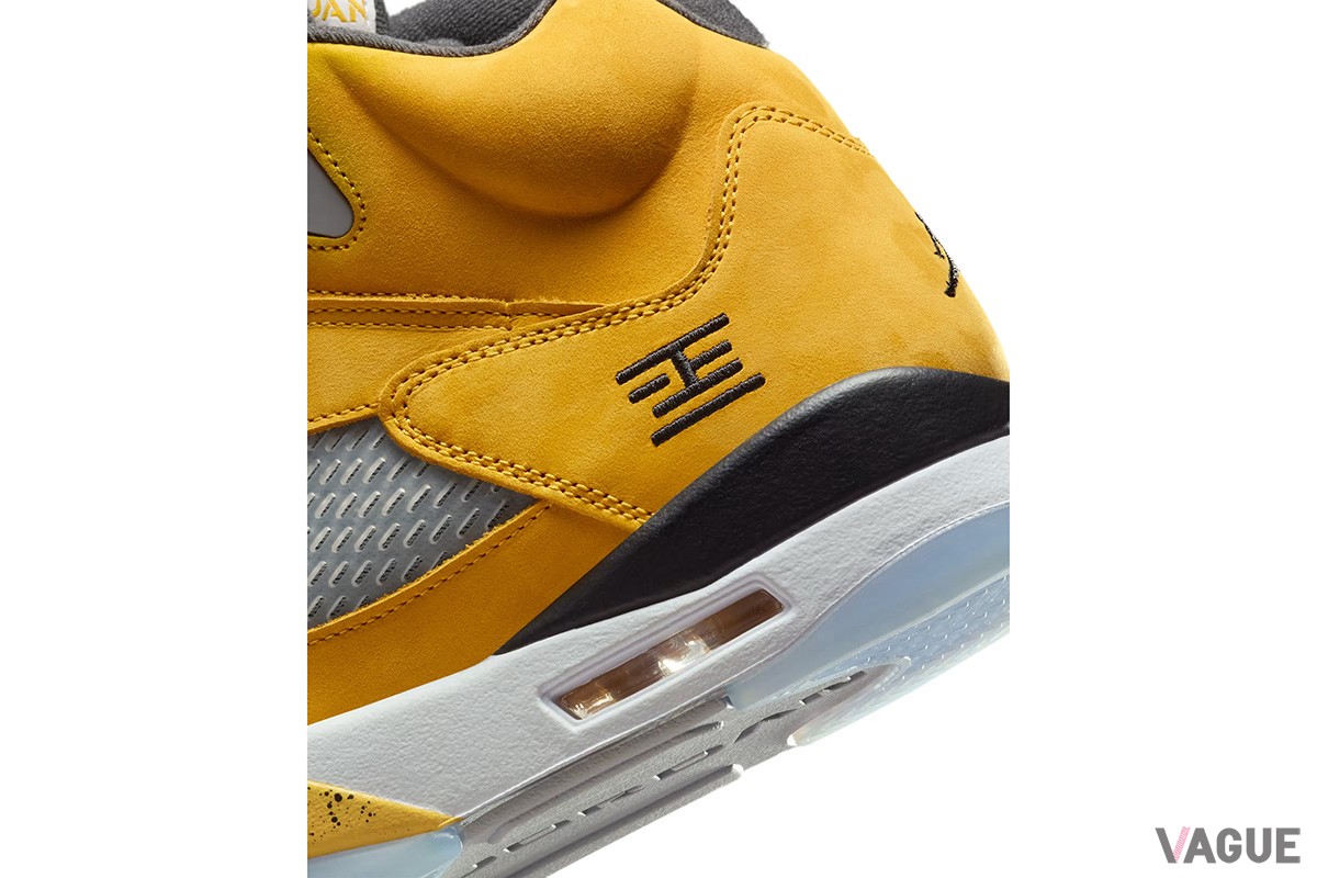 名作バッシュ「エア ジョーダン 5」の人気カラー“Varsity Maize and Wolf Grey“が待望の復刻
