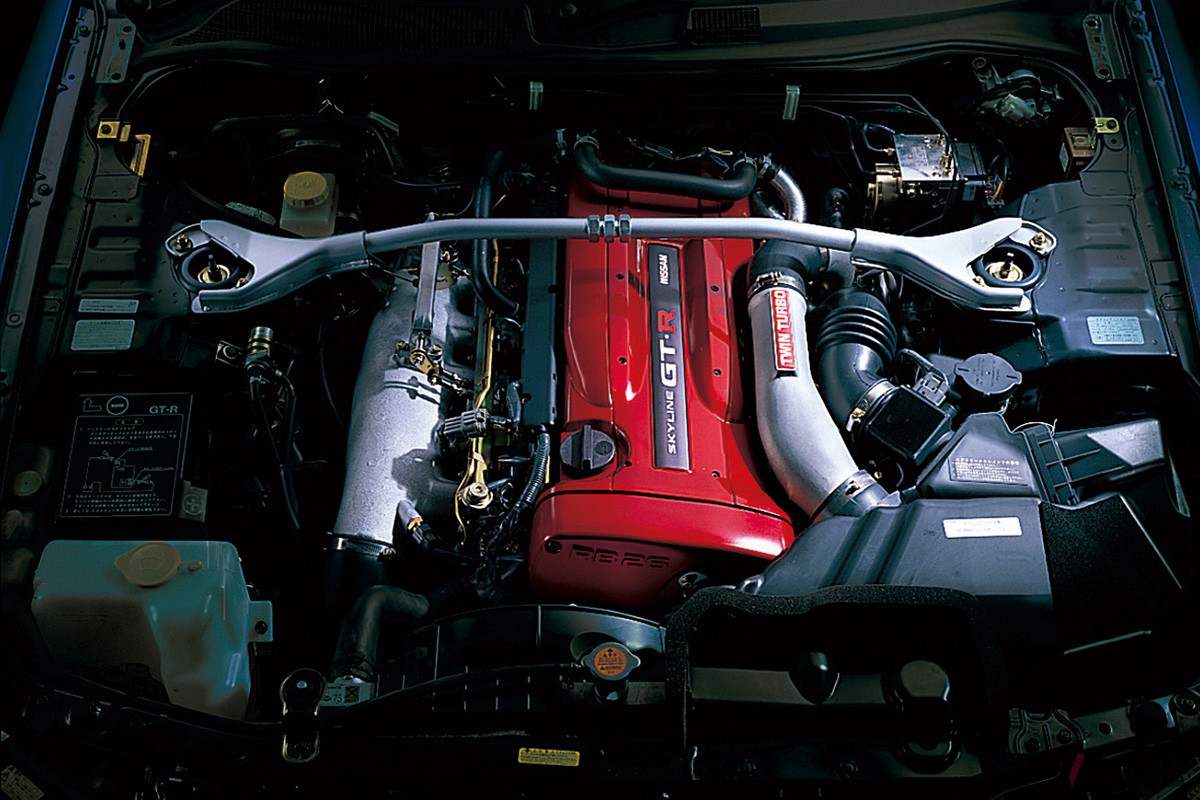 R32型からR34型まで、エンジンにはRB26DETT型が搭載された