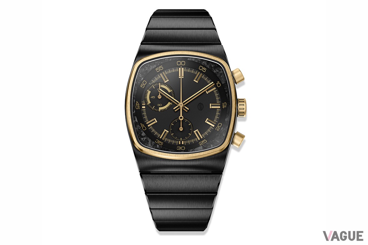 「BREW WATCH Metric - Black & Gold Carbon」（型番：MTRC-CARBN、7万8100円 消費税込）